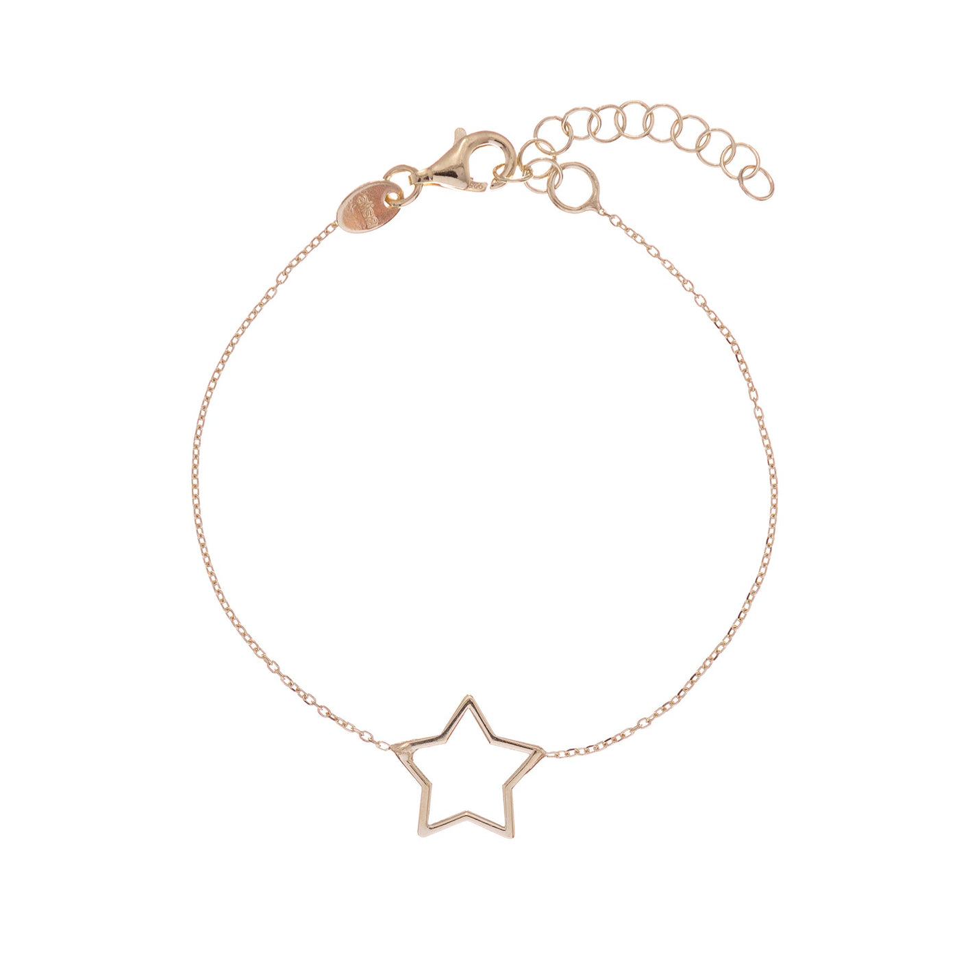 Bracciale-profilo-stella-centrale-Alisia-gioiello-argento-oro