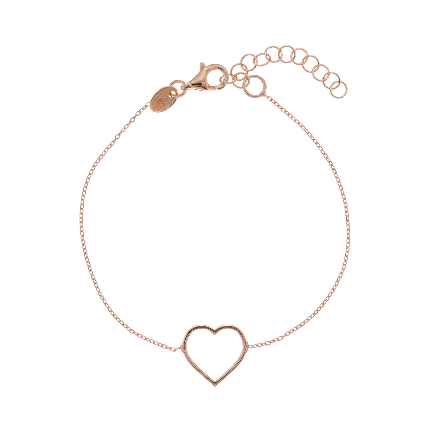 Bracciale-profilo-cuore-centrale-Alisia-gioiello-argento-oro-rosa