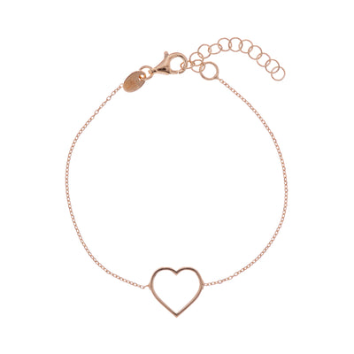 Bracciale-profilo-cuore-centrale-Alisia-gioiello-argento-oro-rosa