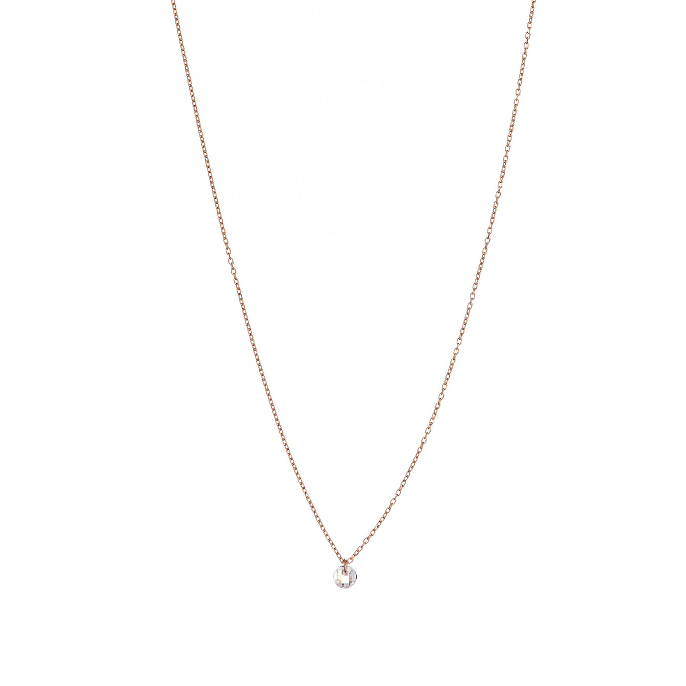 Collana-corta-con-zircone-Alisia-gioiello-argento-oro-rosa